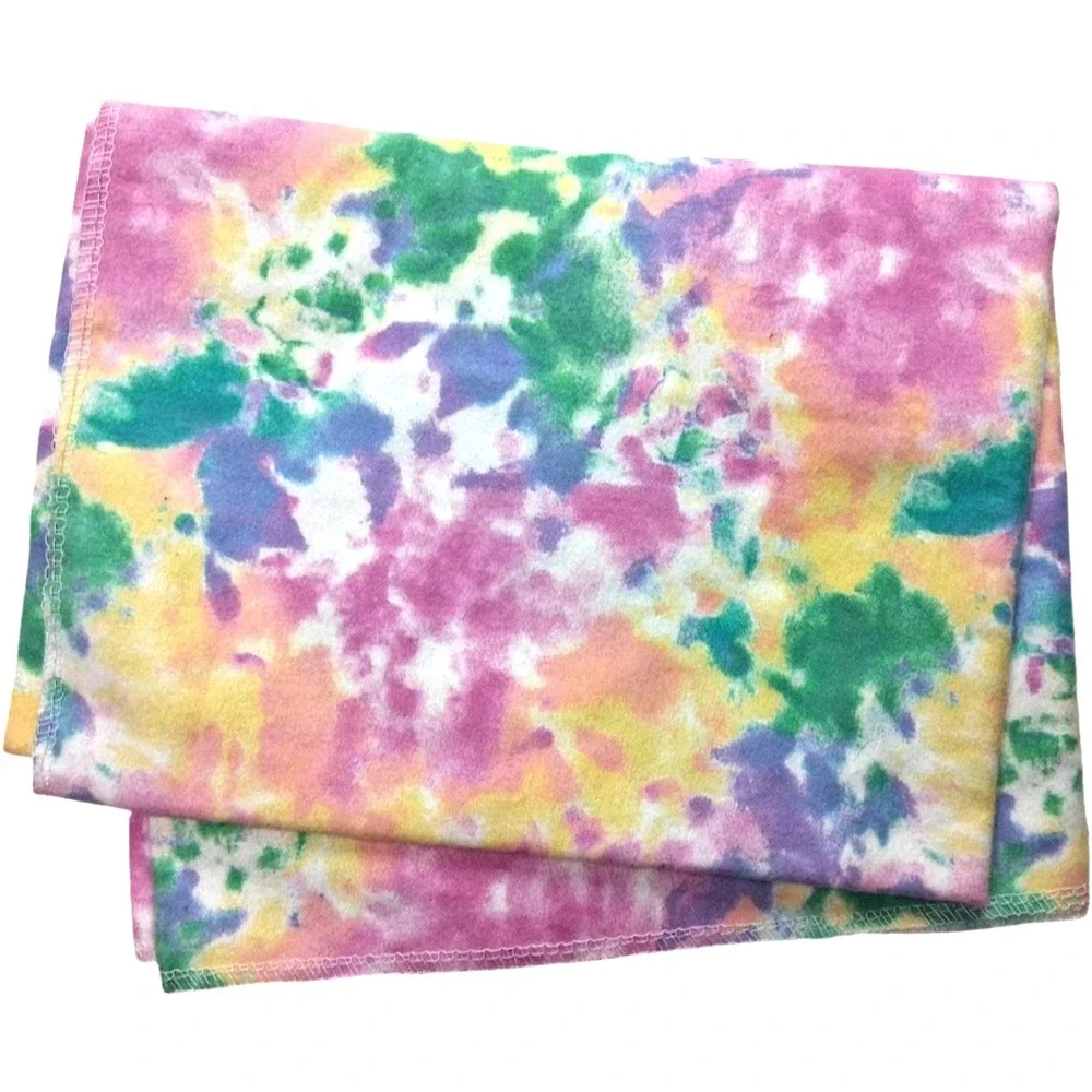 Tie Dye Baby Receiving‎ Blanket Soft 30x40 Rainbow Flannel Unbranded Girl Tye